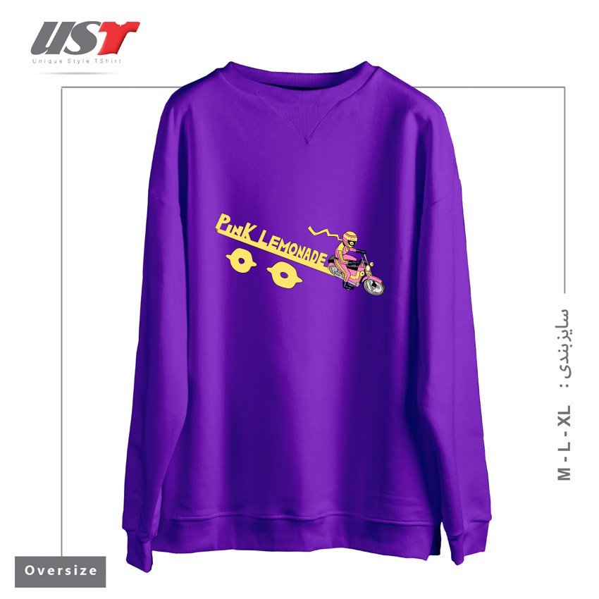 سوییشرت اورسایز طرح RIDING THE LINE