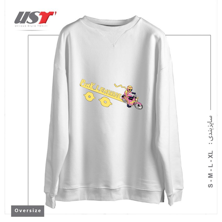سوییشرت اورسایز طرح RIDING THE LINE