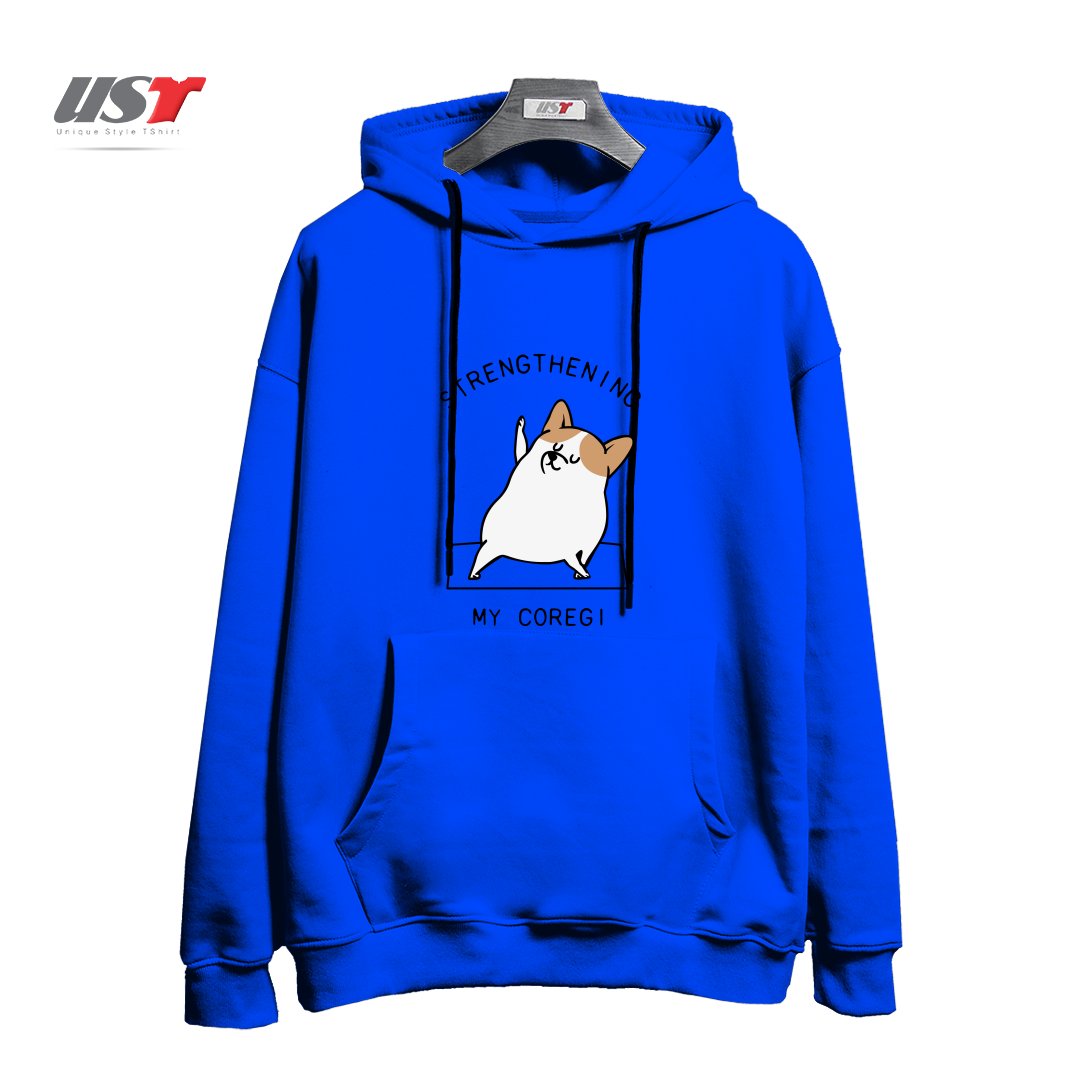 هودی اورسایز طرح STRENGTHENING MY COREGI