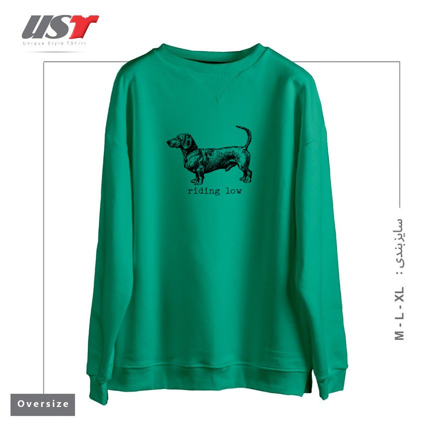 سوییشرت اورسایز طرح RIDING LOW
