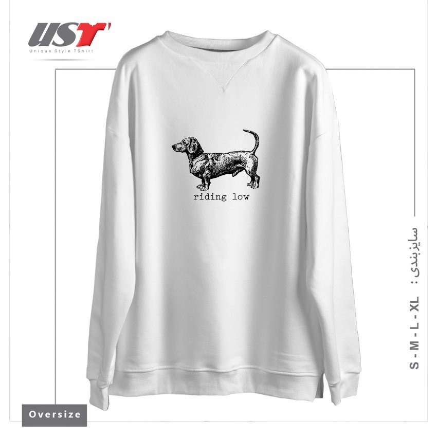 سوییشرت اورسایز طرح RIDING LOW