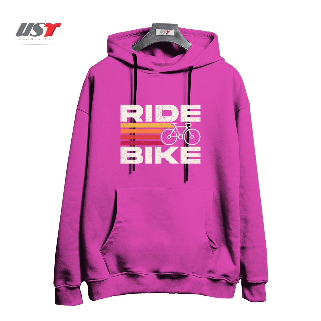 هودی اورسایز طرح RIDE BIKE