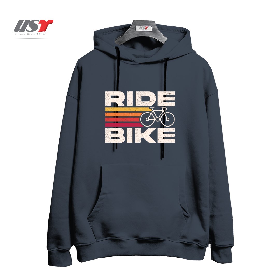هودی اورسایز طرح RIDE BIKE
