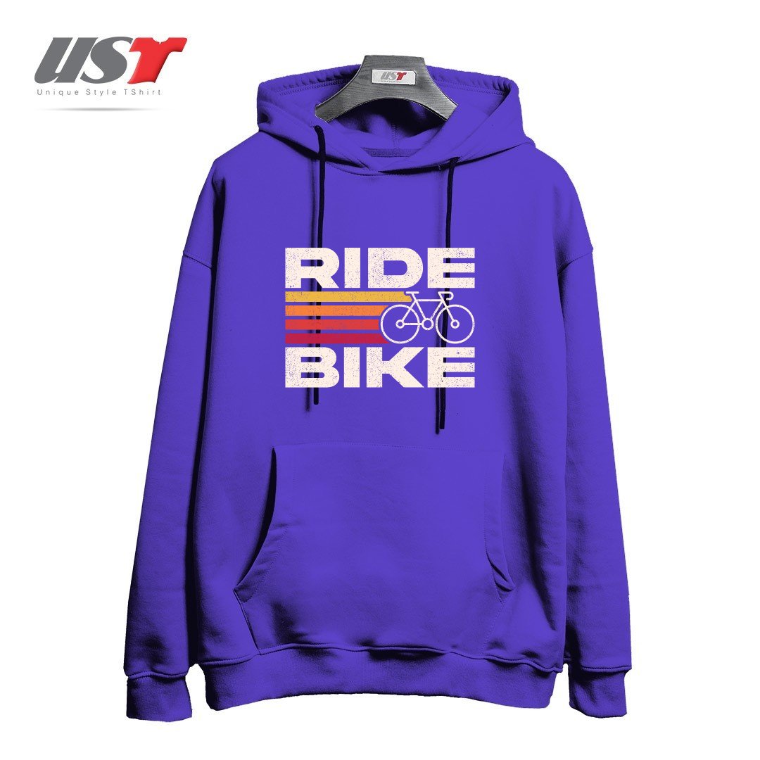 هودی اورسایز طرح RIDE BIKE