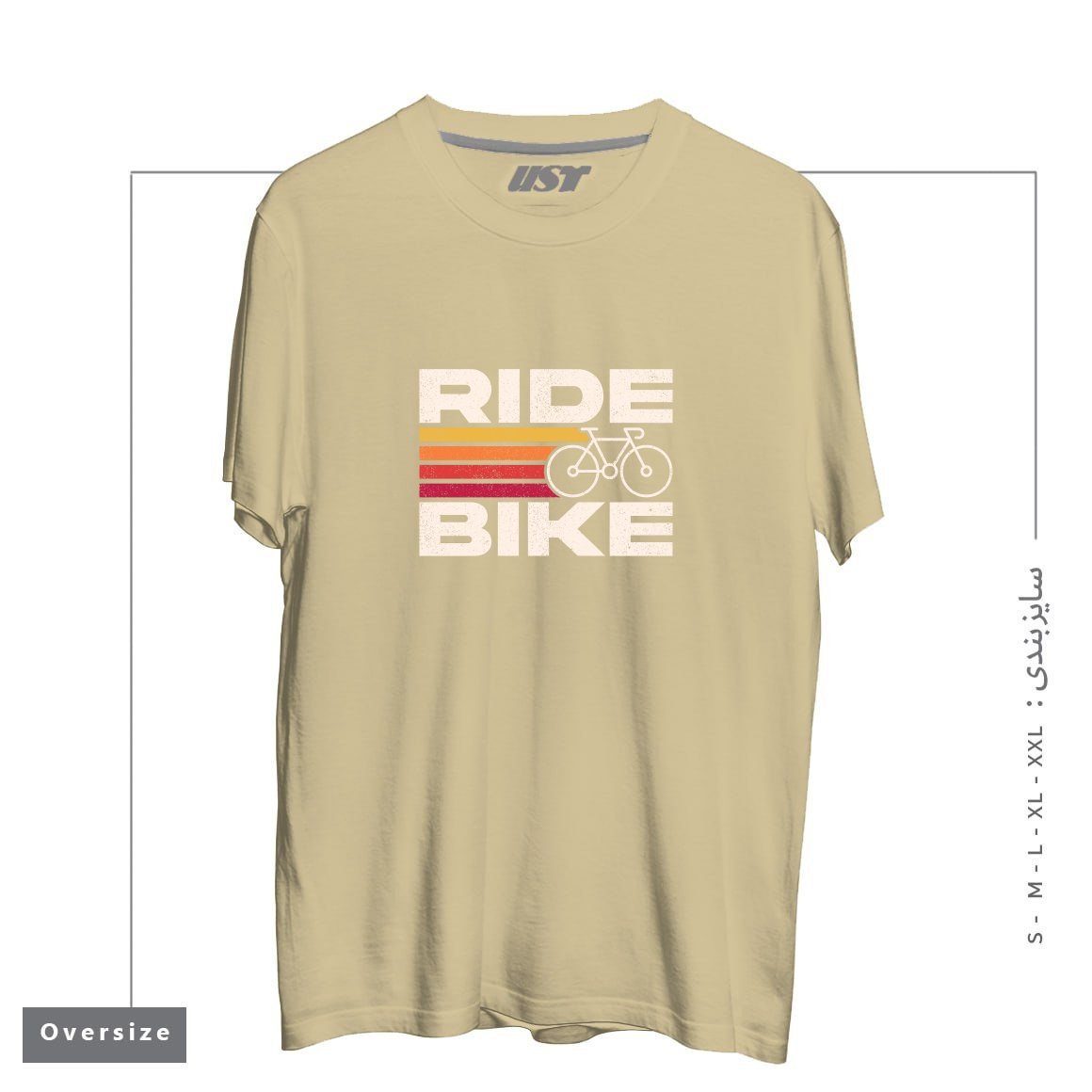تیشرت اورسایز طرح RIDE BIKE