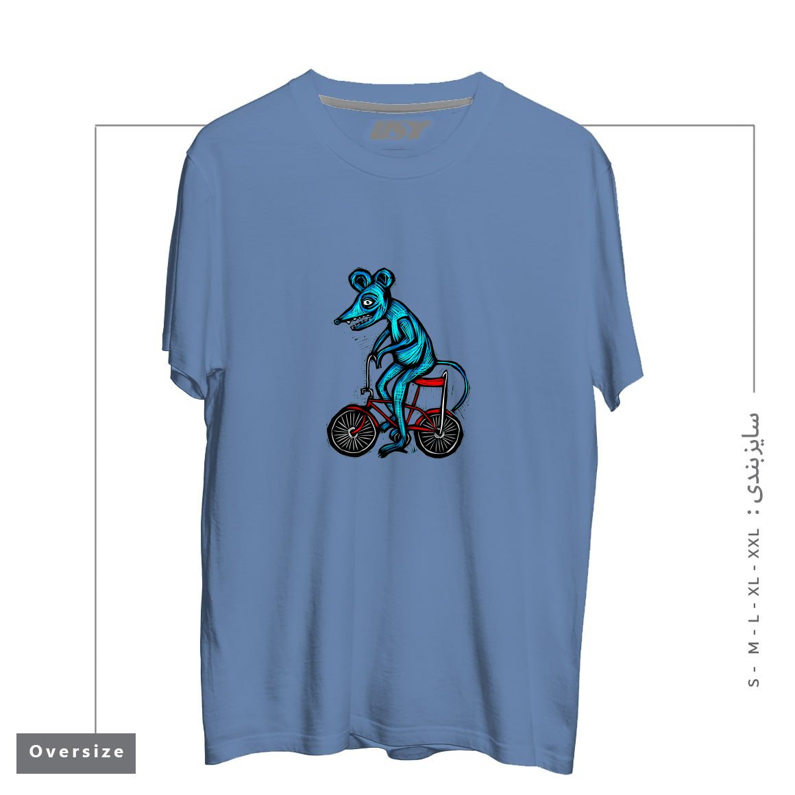 تیشرت اورسایز طرح BIKE RAT