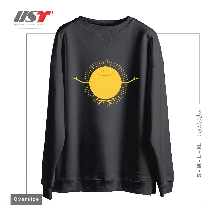 سوییشرت اورسایز طرح SUN WORSHIPPER