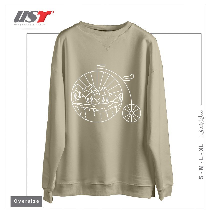 سوییشرت اورسایز طرح CLASSIC BIKE ADVENTURE