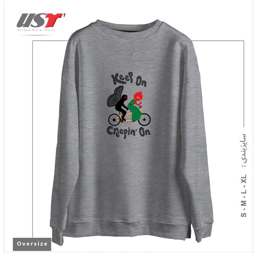 سوییشرت اورسایز طرح CRYPTID TANDEM BIKE