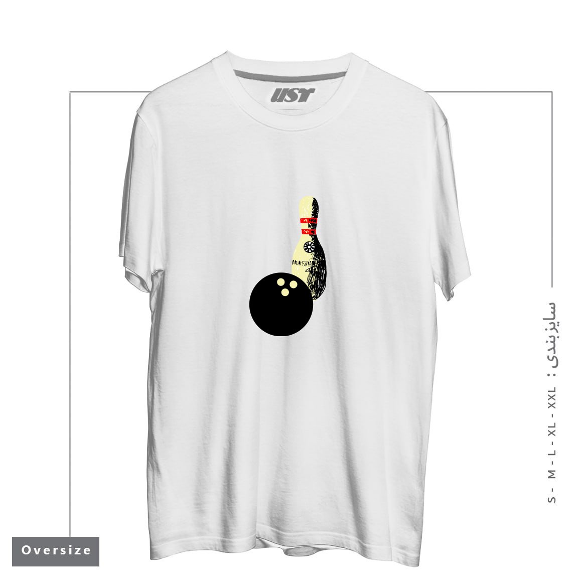 تیشرت اورسایز طرح BOWLING