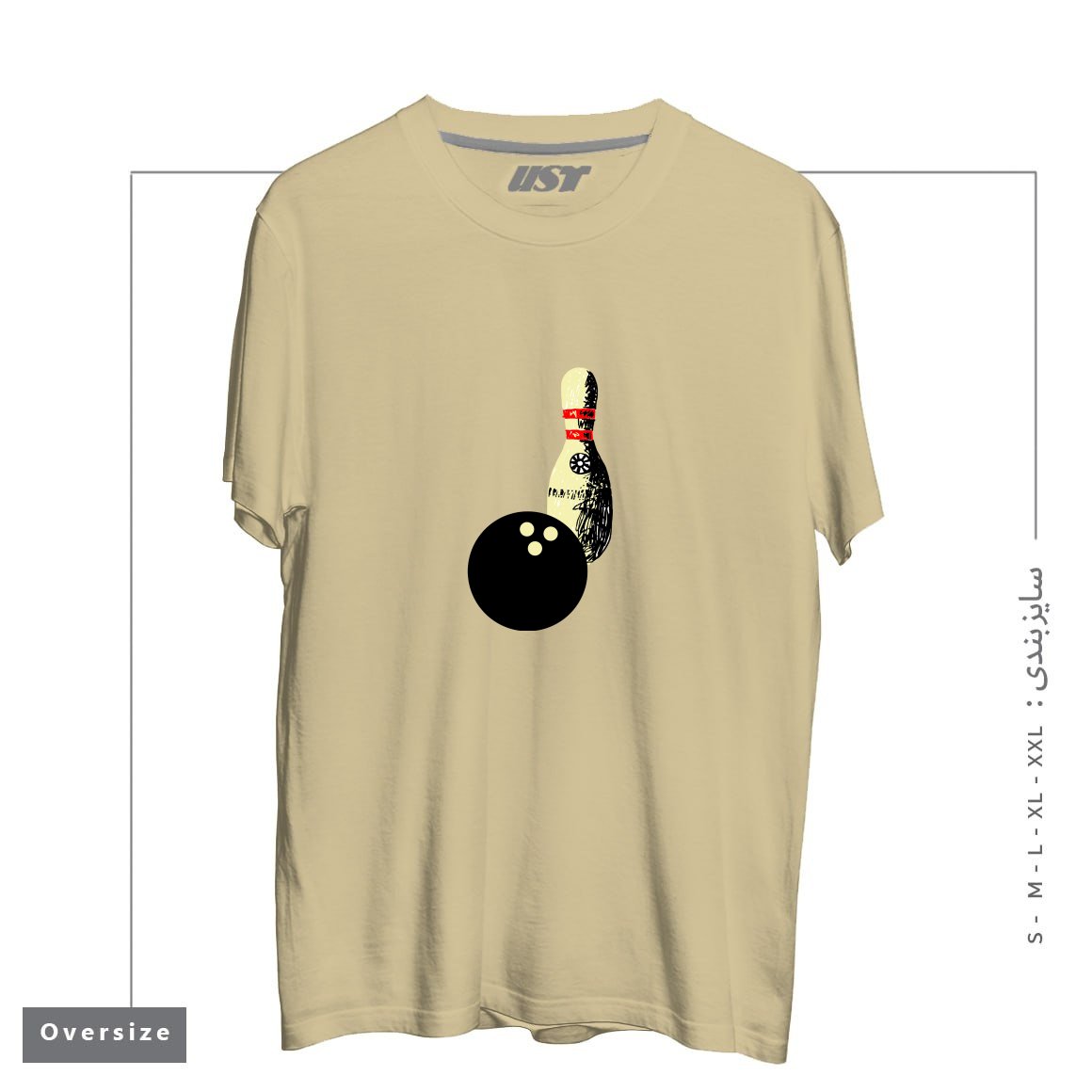 تیشرت اورسایز طرح BOWLING