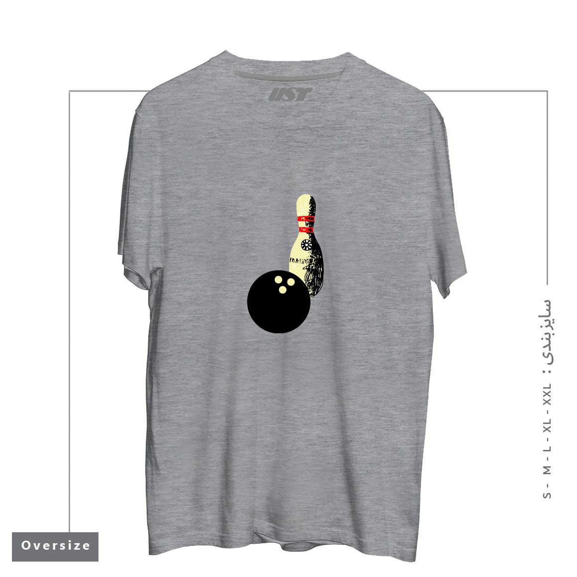 تیشرت اورسایز طرح BOWLING