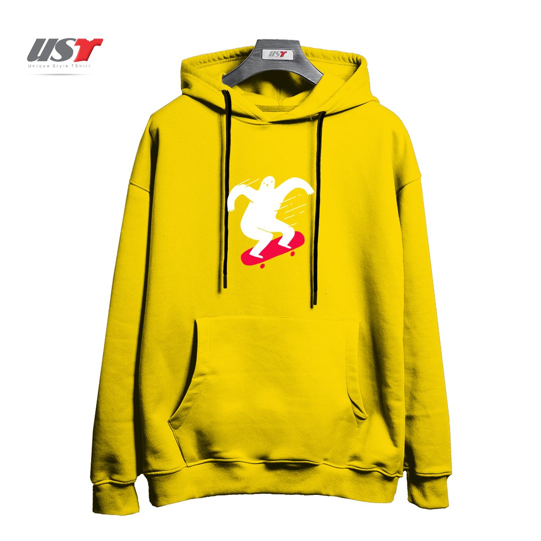طرح GHOST RIDIN' هودی اورسایزرنگ زرد