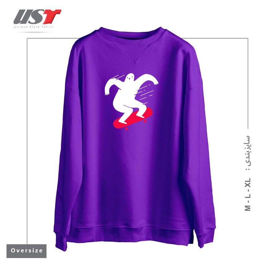 سوییشرت اورسایز طرح GHOST RIDIN'