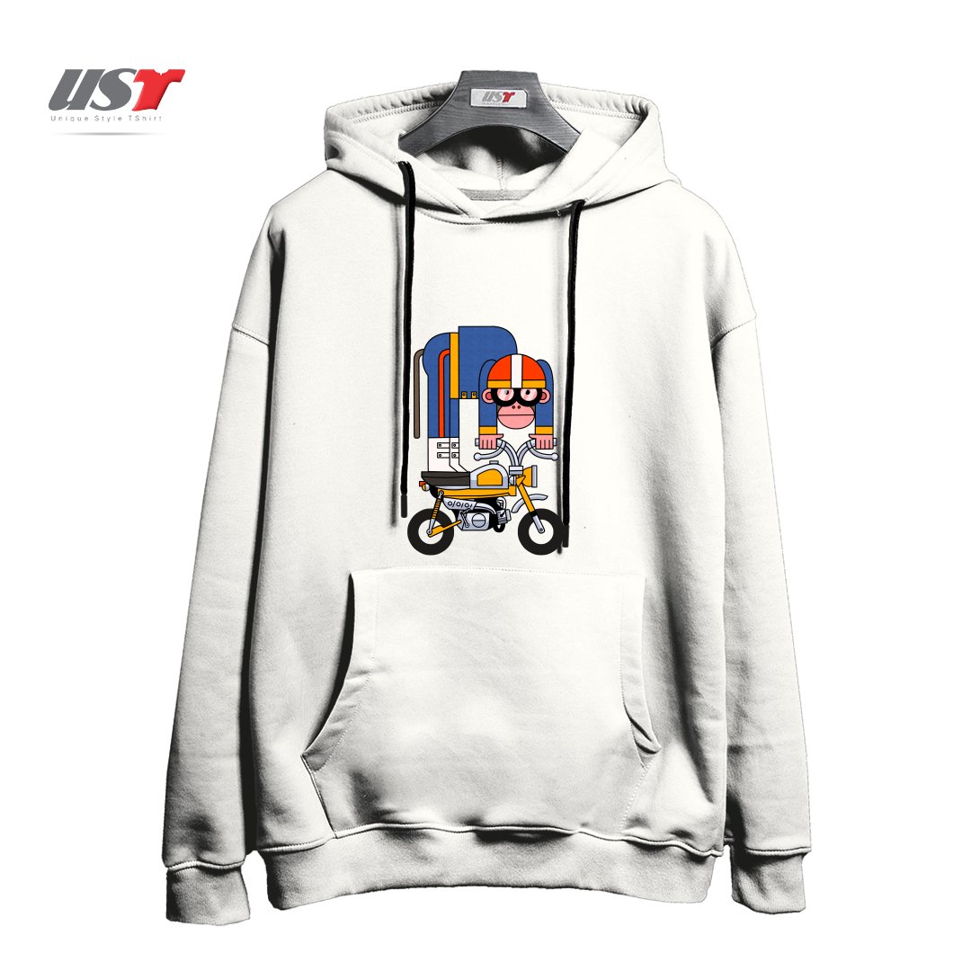 هودی اورسایز طرح MONKEY BIKE