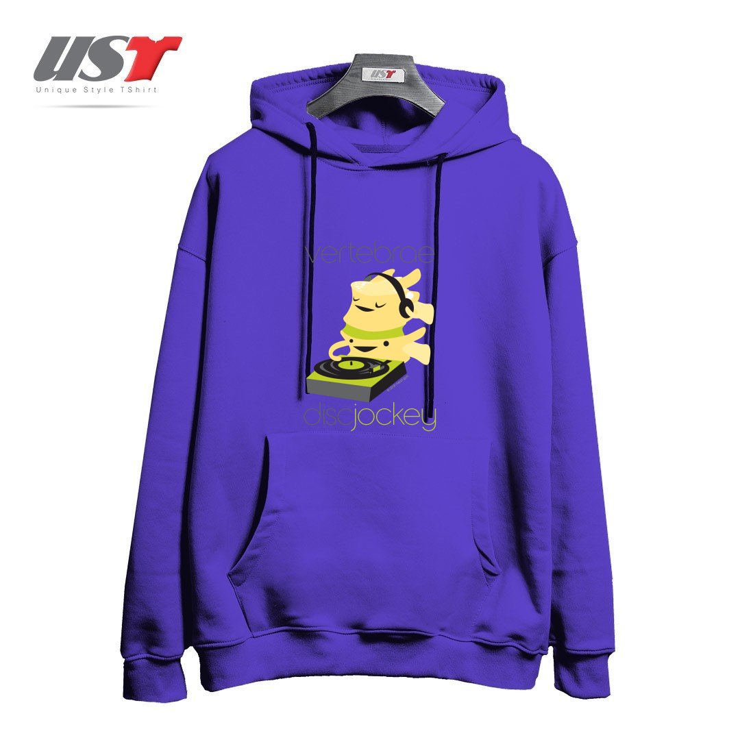 طرح VERTEBRAE - DISC JOCKEY هودی اورسایزرنگ بنفش