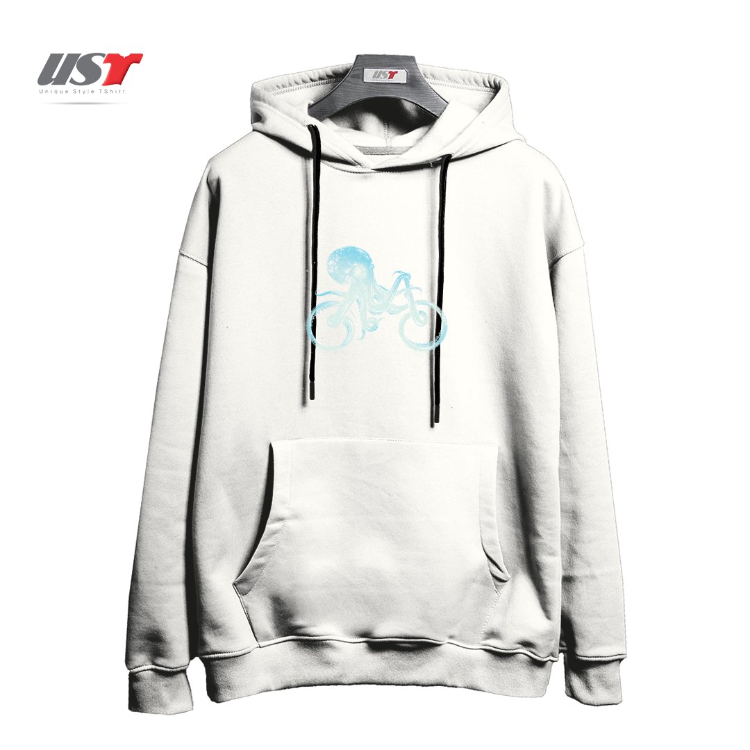 طرح OCTOPUS BIKE (BLACK VARIANT) هودی اورسایزرنگ سفید