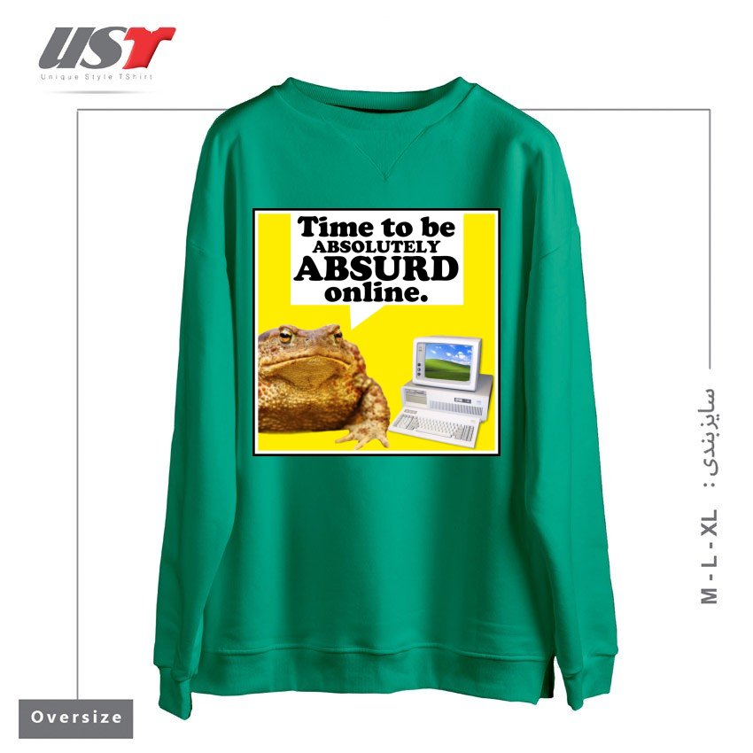 سوییشرت اورسایز طرح ABSURD ONLINE