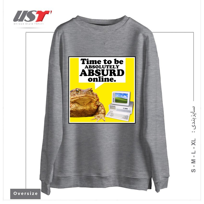 سوییشرت اورسایز طرح ABSURD ONLINE