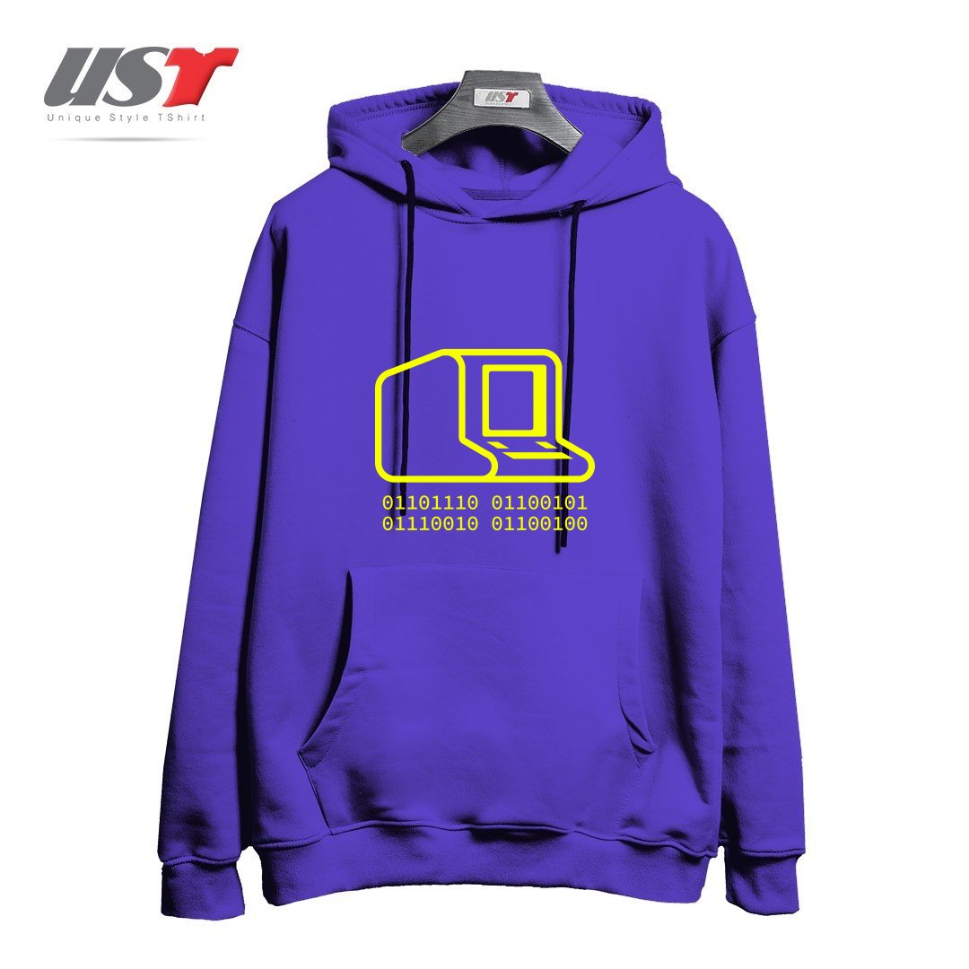 طرح ANALOG GEEK5454 هودی اورسایزرنگ بنفش