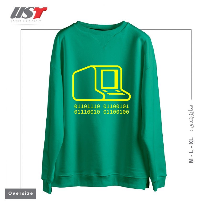 سوییشرت اورسایز طرح ANALOG GEEK5454