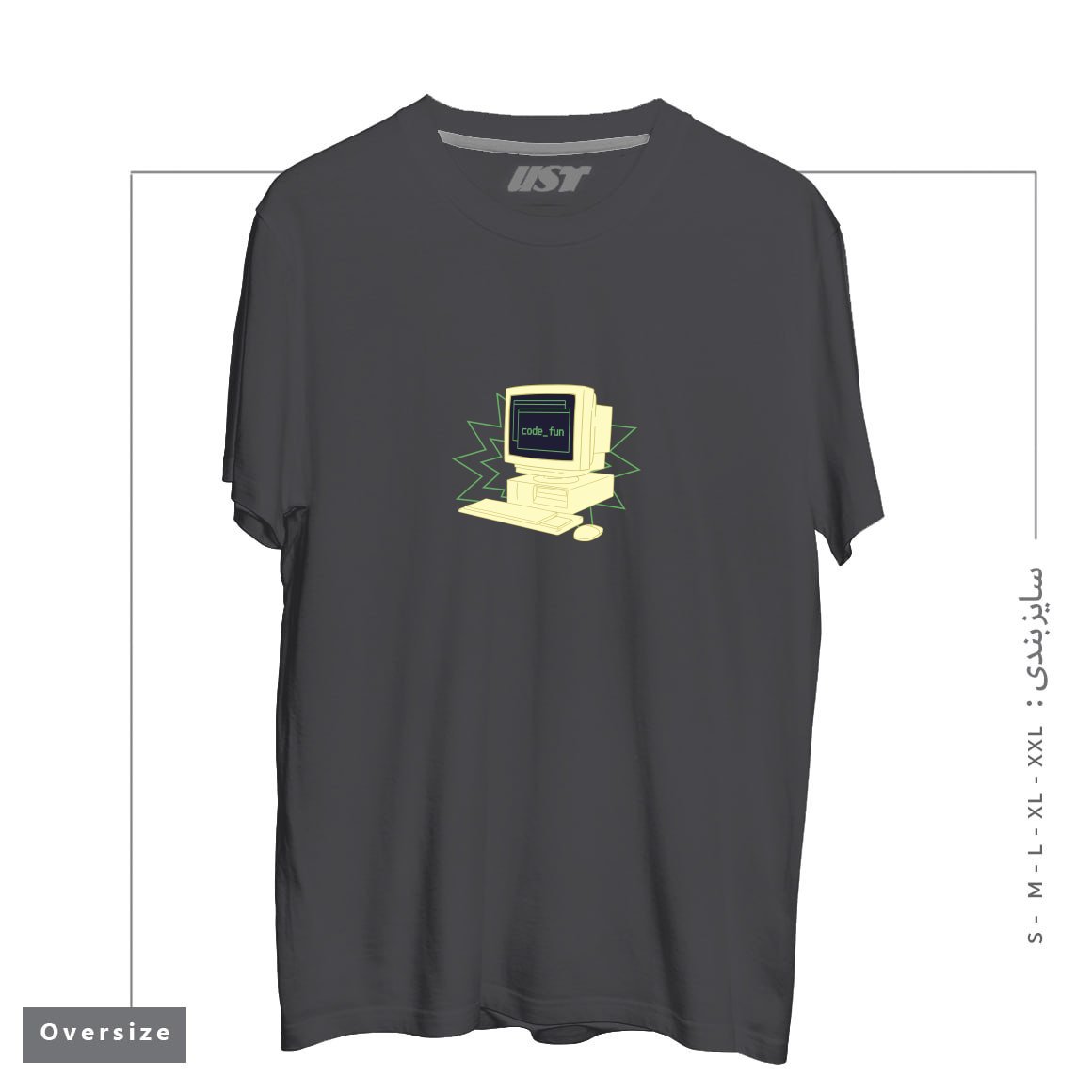 طرح COMPUTER CODING241415 تیشرت اورسایزرنگ دودی