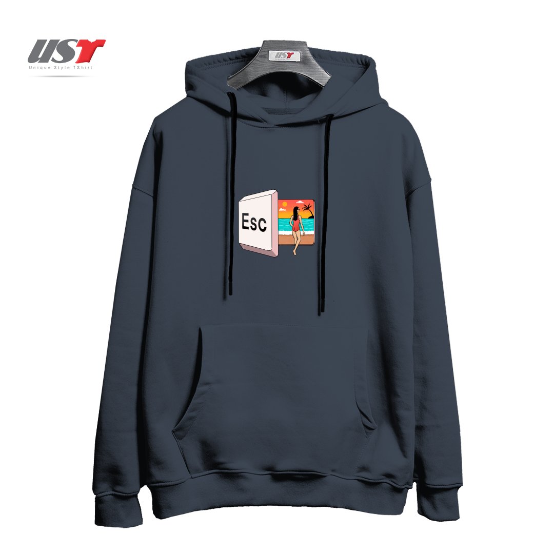 طرح ESCAPE TO THE BEACH هودی اورسایزرنگ دودی