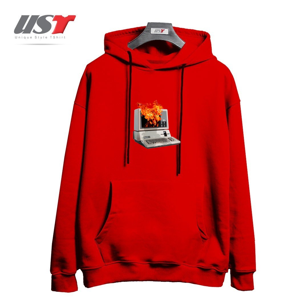 طرح ESCAPY هودی اورسایزرنگ قرمز