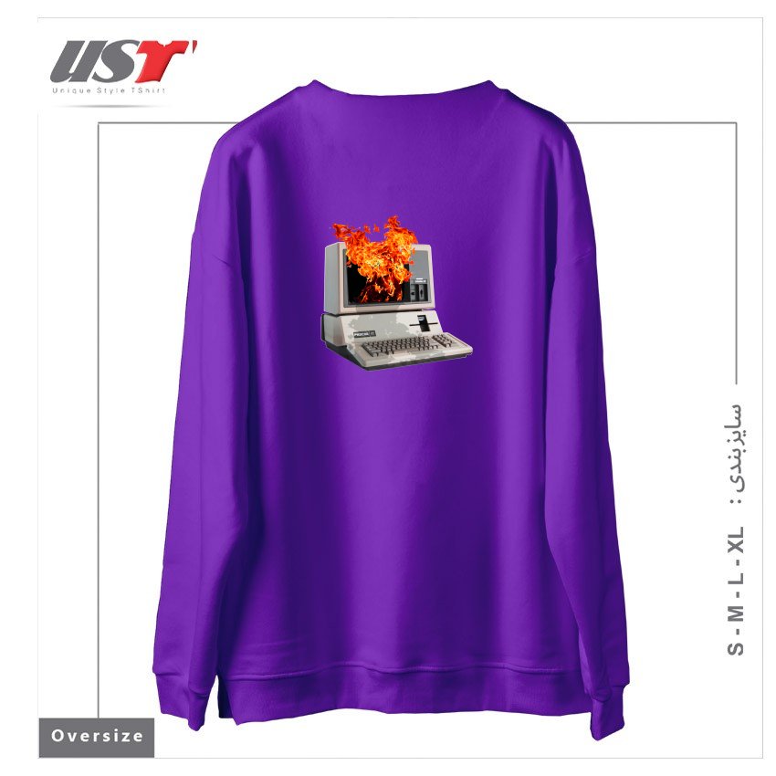 طرح ESCAPY سوییشرت اورسایزرنگ بنفش