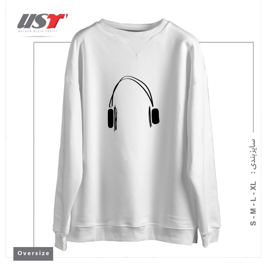 سوییشرت اورسایز طرح HEADPHONE