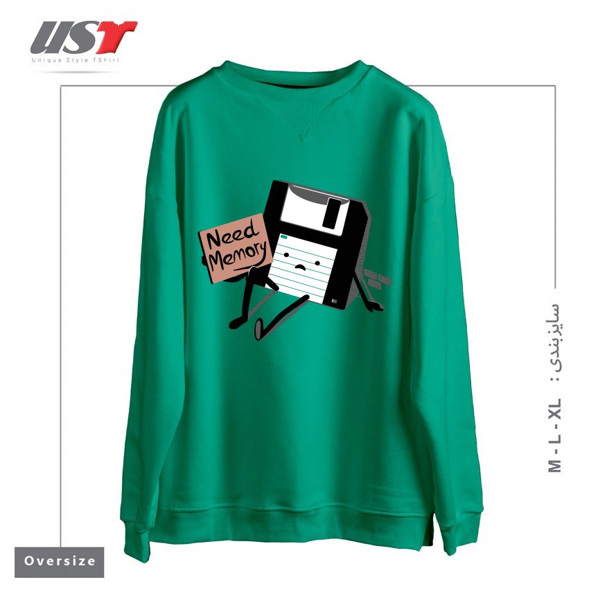 سوییشرت اورسایز طرح NEED MEMORY