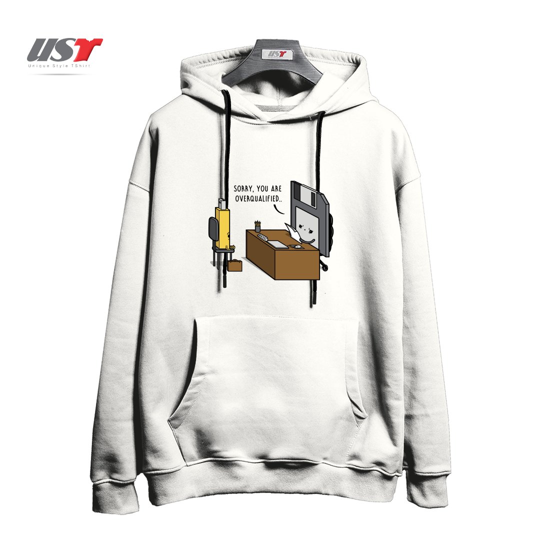 هودی اورسایز طرح OVERQUALIFIED!