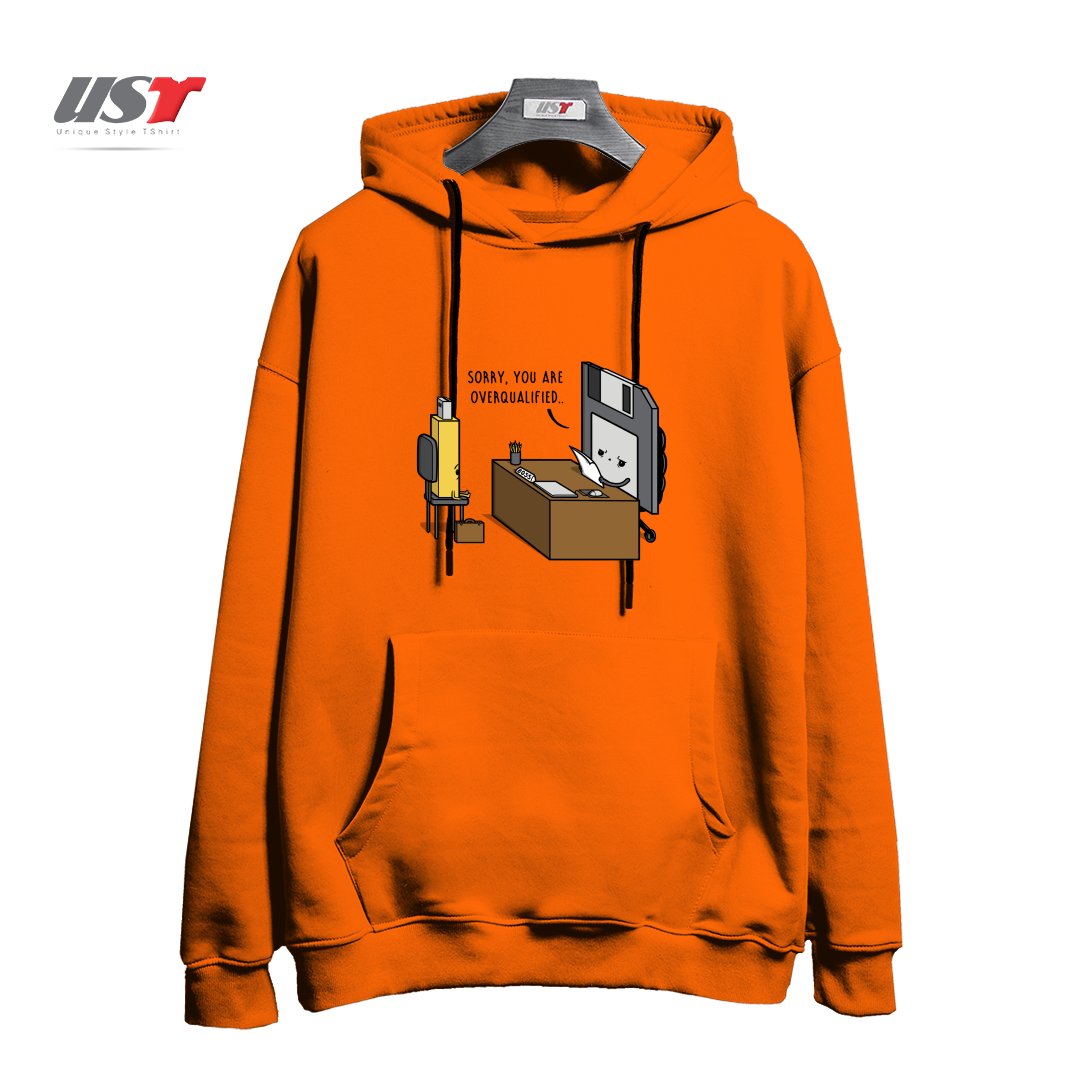 هودی اورسایز طرح OVERQUALIFIED!