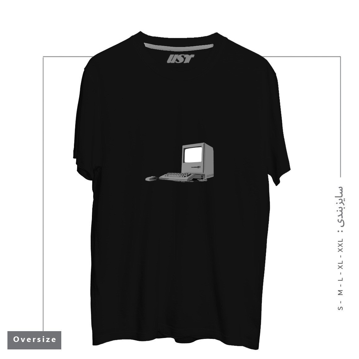 طرح WHERE IT ALL BEGAN تیشرت اورسایزرنگ مشکی