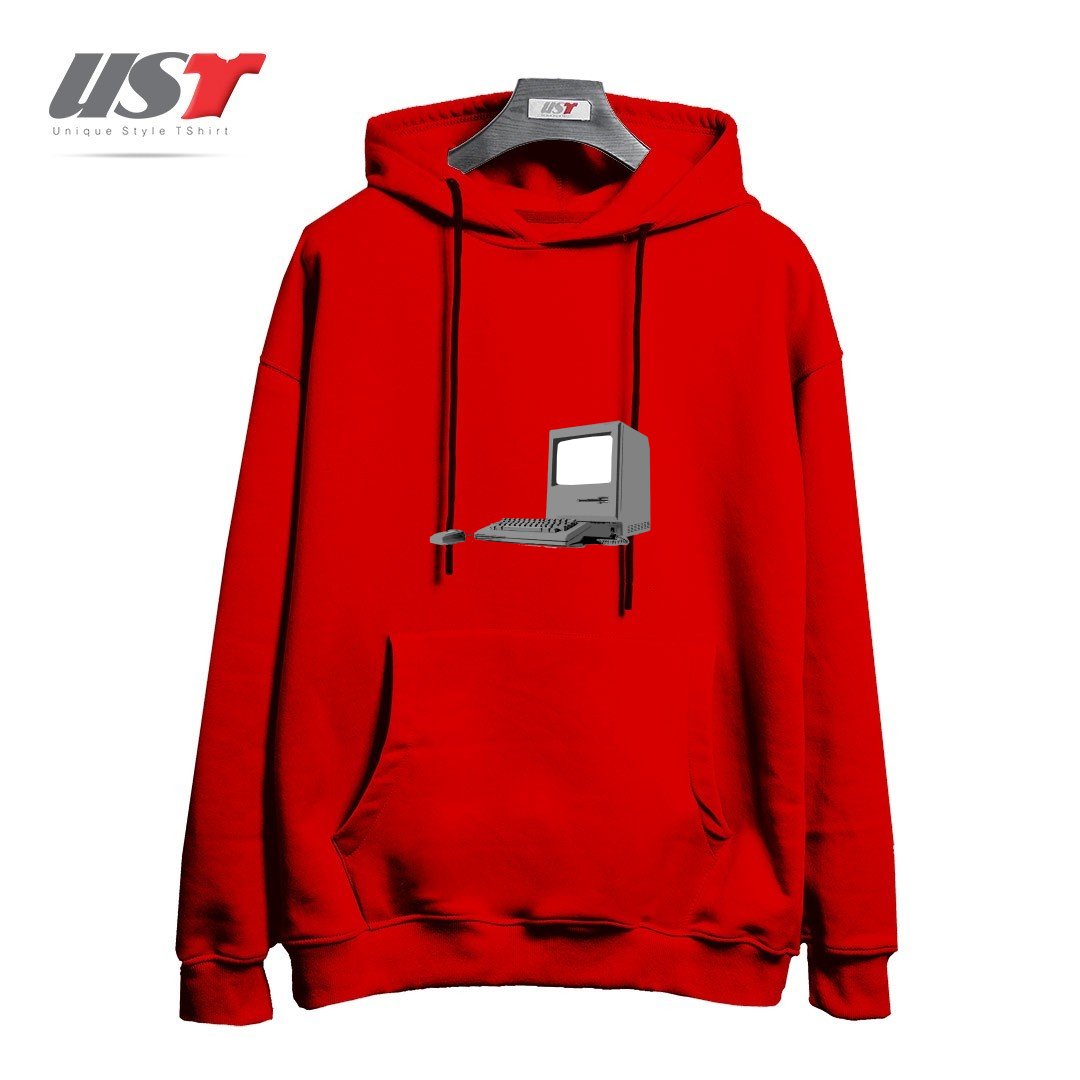 طرح WHERE IT ALL BEGAN هودی اورسایزرنگ قرمز