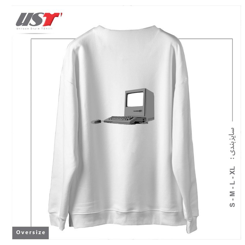 طرح WHERE IT ALL BEGAN سوییشرت اورسایزرنگ سفید