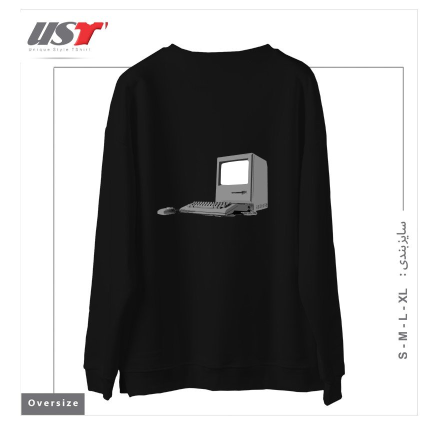 طرح WHERE IT ALL BEGAN سوییشرت اورسایزرنگ مشکی