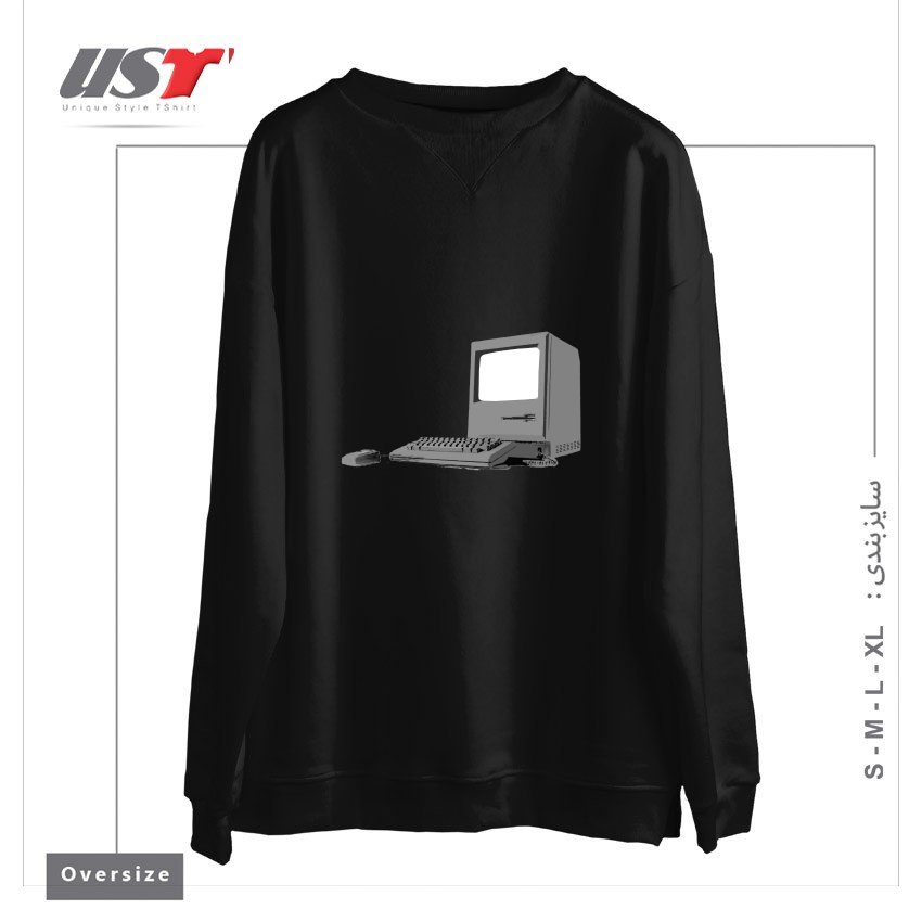 طرح WHERE IT ALL BEGAN سوییشرت اورسایزرنگ مشکی