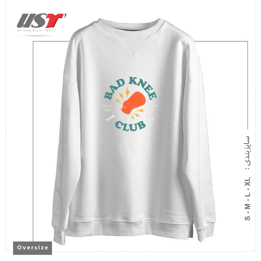 سوییشرت اورسایز طرح BAD KNEE CLUB