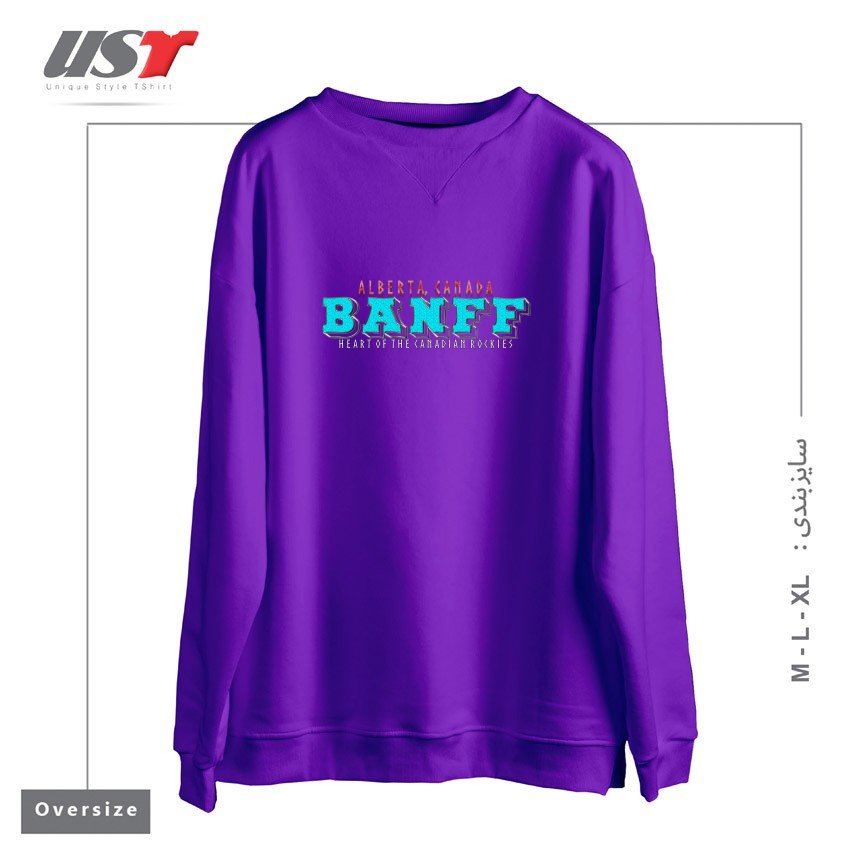 سوییشرت اورسایز طرح BANFF, ALBERTA.