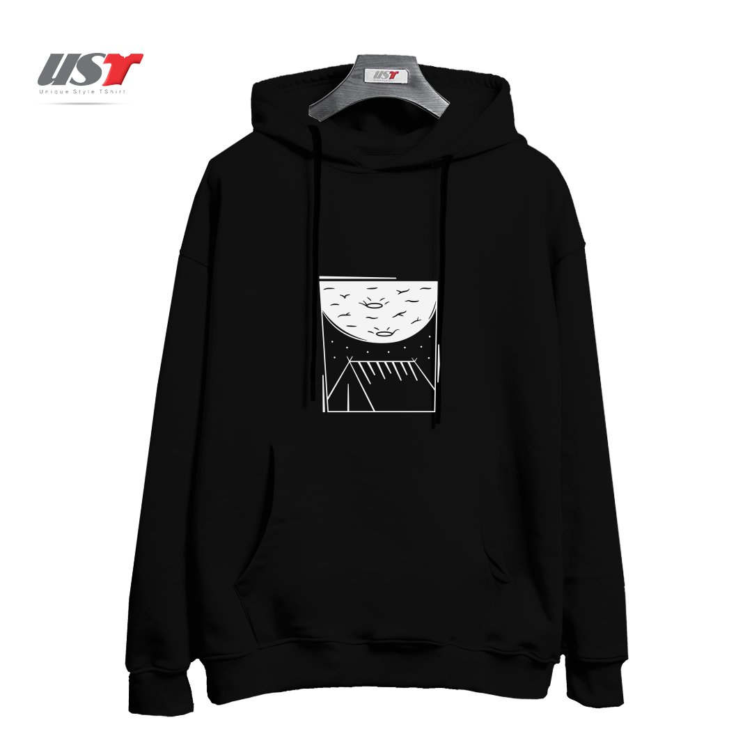 هودی اورسایز طرح CAMPING MOON