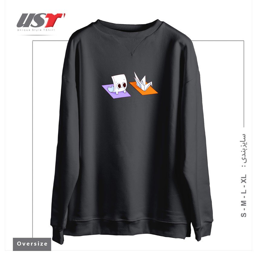 طرح YOGA CLASS سوییشرت اورسایزرنگ دودی