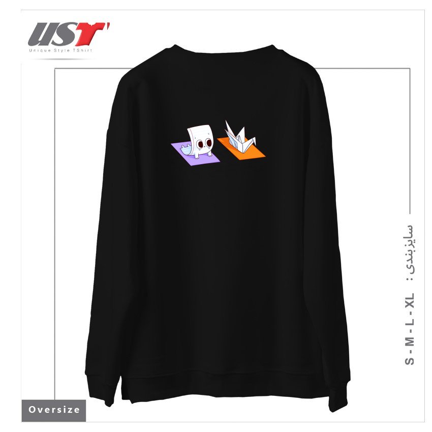 طرح YOGA CLASS سوییشرت اورسایزرنگ مشکی