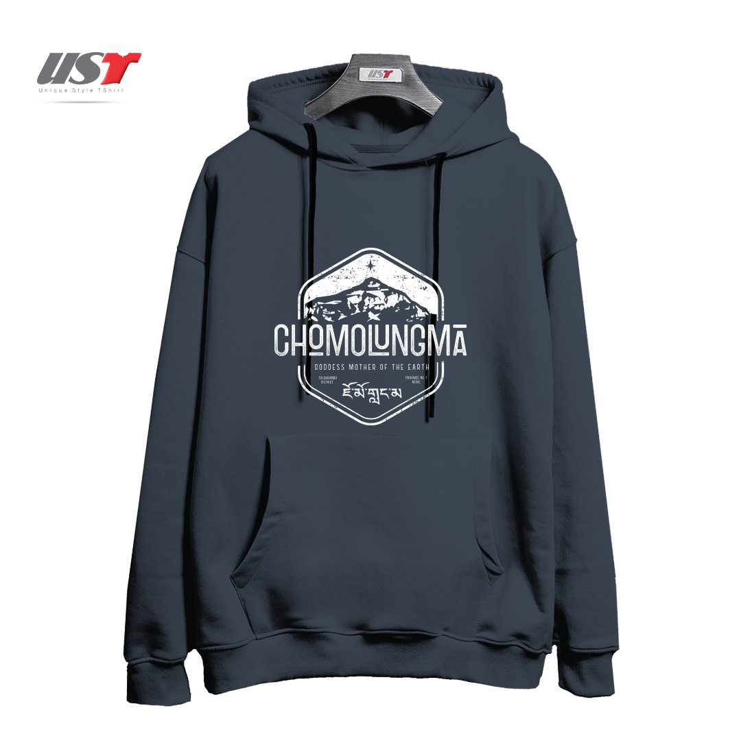 هودی اورسایز طرح CHOMOLUNGMA GODDESS MOTHER OF THE EARTH WHITE