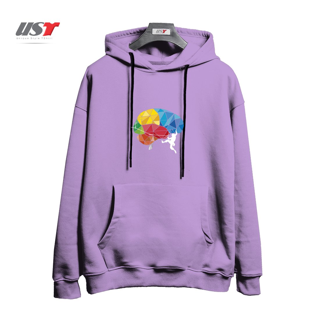 طرح CLIMBING ON THE BRAIN هودی اورسایزرنگ یاسی