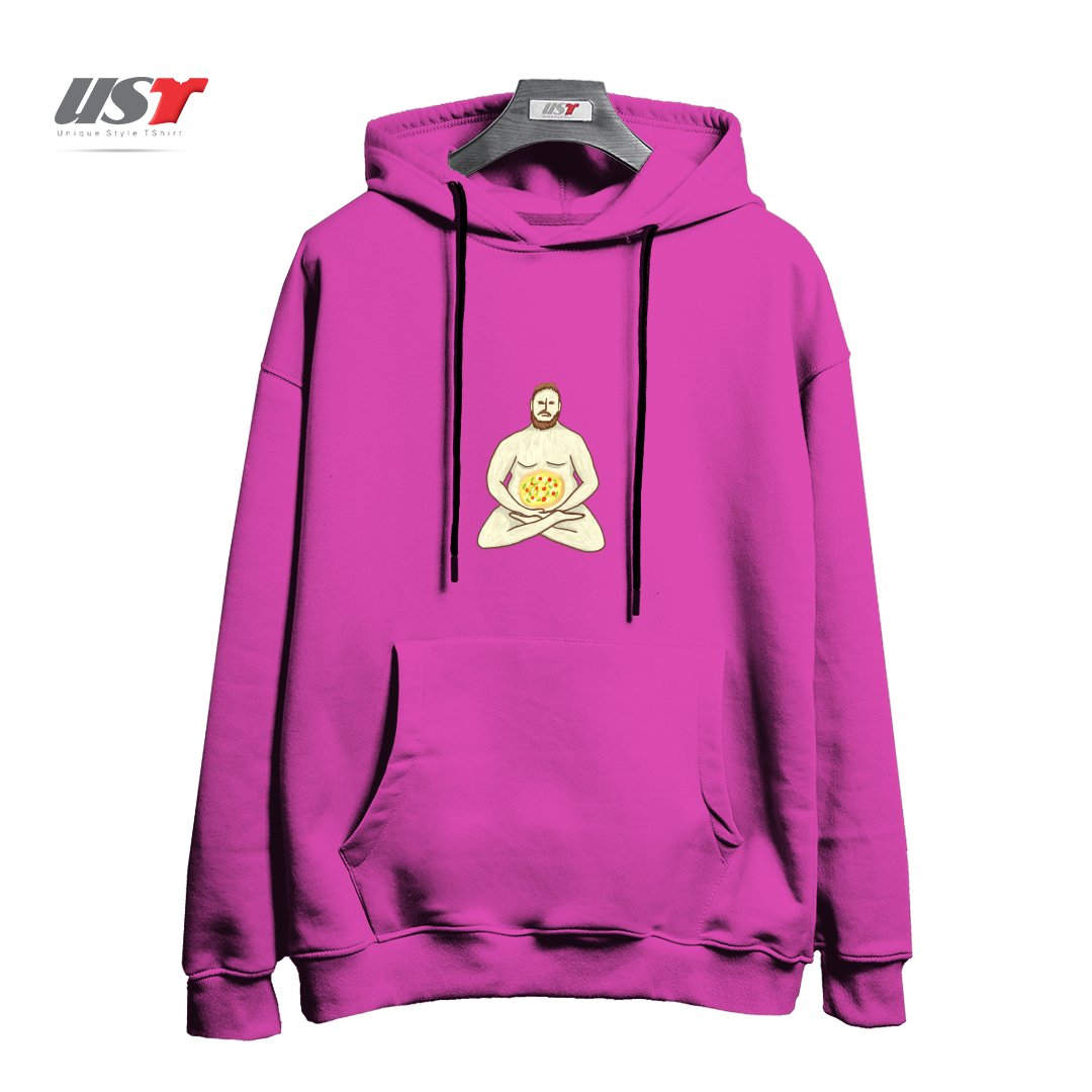 هودی اورسایز طرح YOGA PIZZA