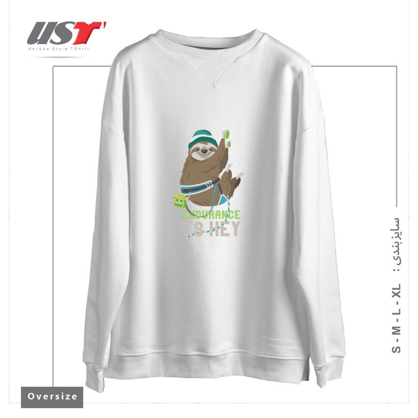 سوییشرت اورسایز طرح ENDURANCE IS KEY