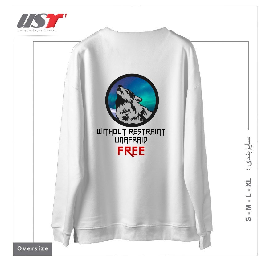 طرح FREE سوییشرت اورسایزرنگ سفید