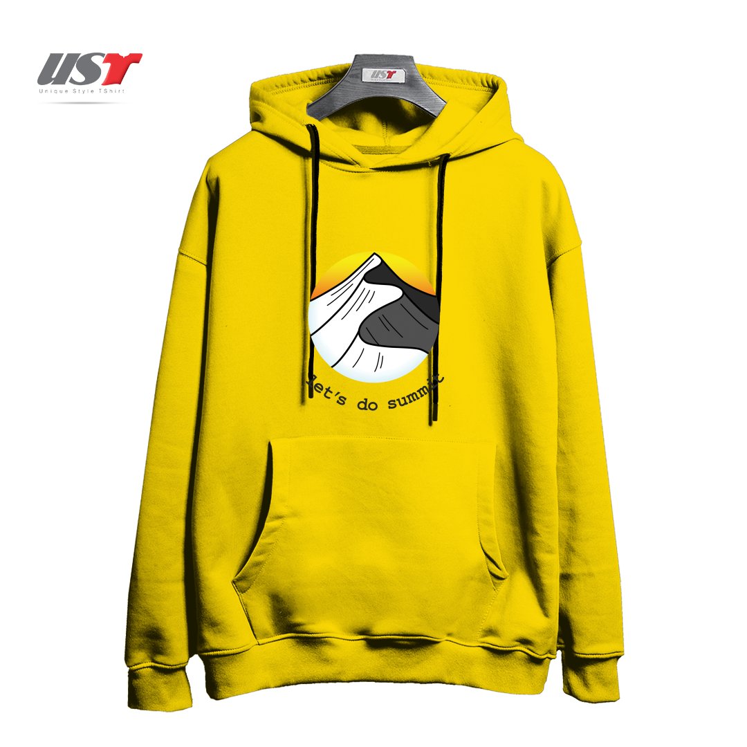 طرح LET'S DO SUMMIT (ON LIGHT) هودی اورسایزرنگ زرد