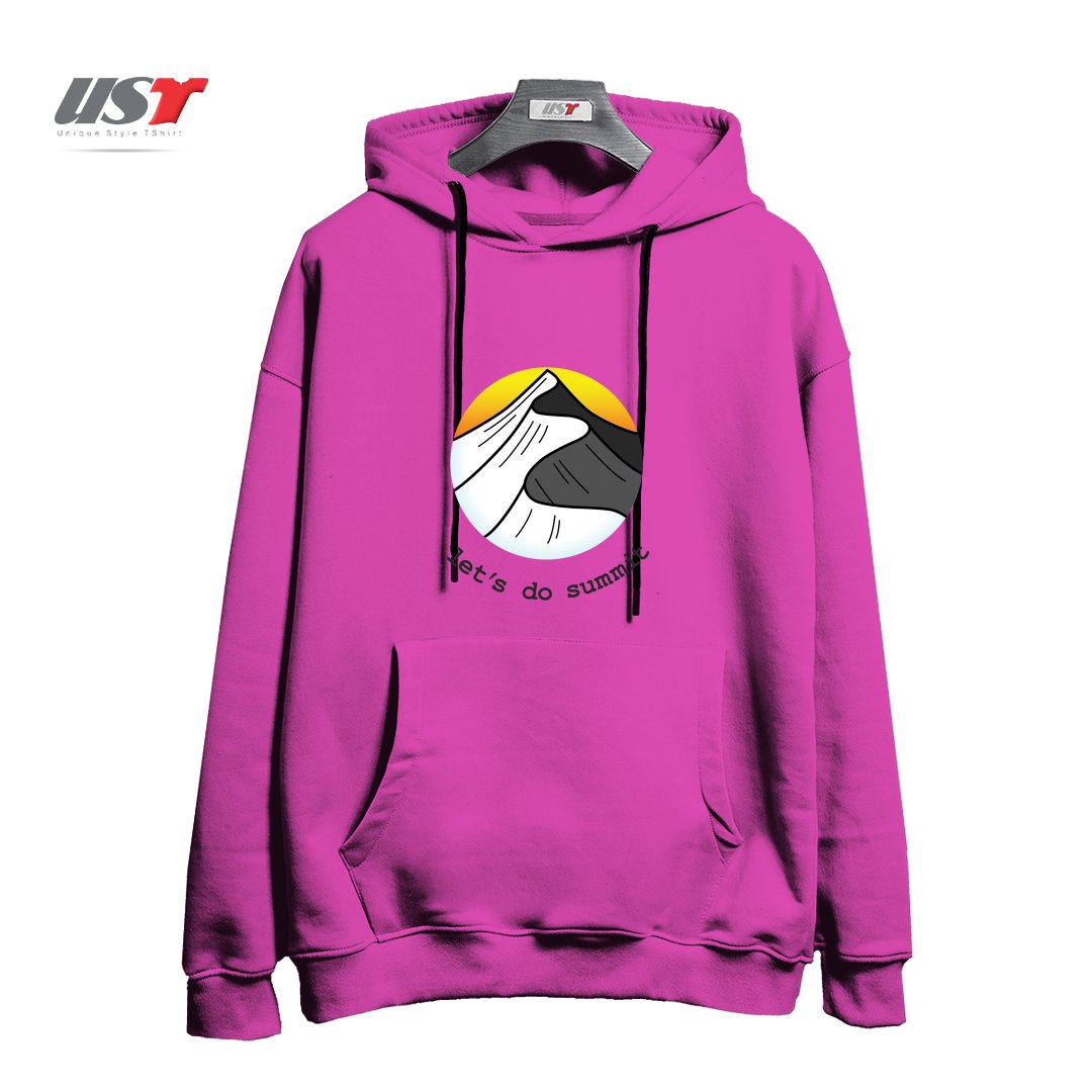 طرح LET'S DO SUMMIT (ON LIGHT) هودی اورسایزرنگ صورتی